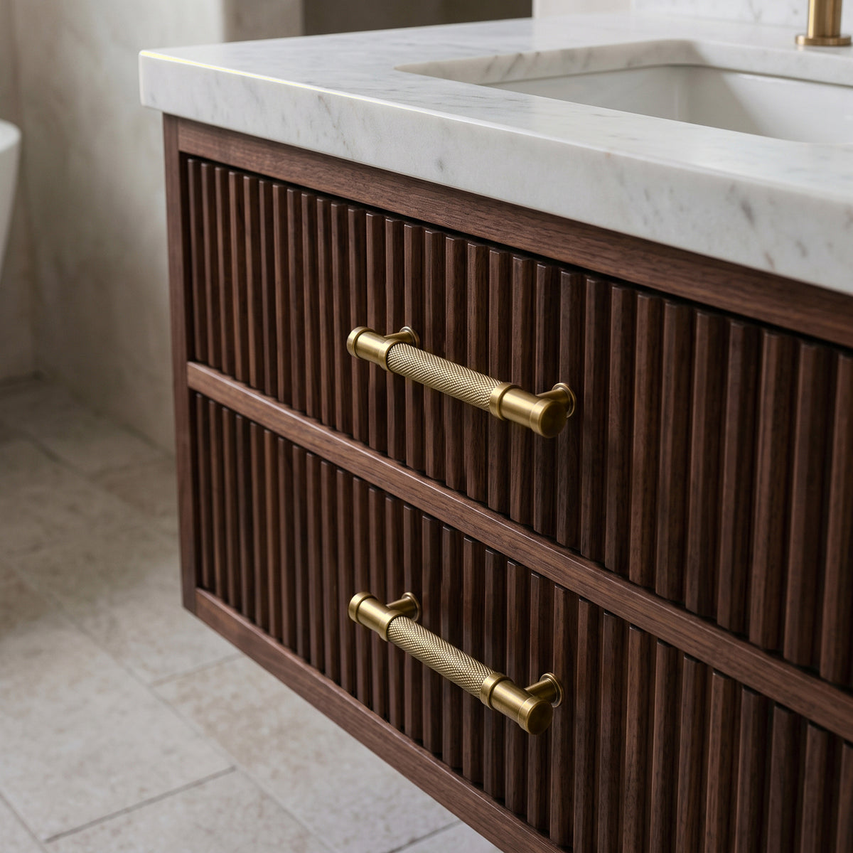 Knurled Metal Alloy Vintage Bronze Bar Pull Kitchen Hardware
