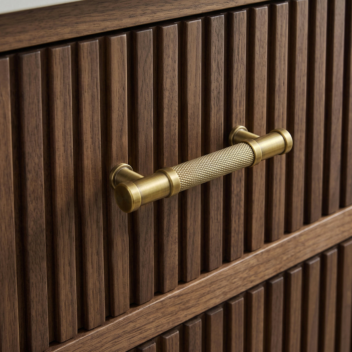 Knurled Metal Alloy Vintage Bronze Bar Pull Kitchen Hardware