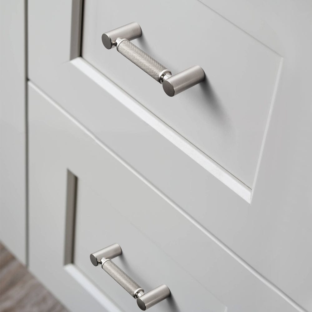 Classic Bar-shaped Knurled Aluminium Drawer Pull Durable & Stylish Hardware for Furniture
