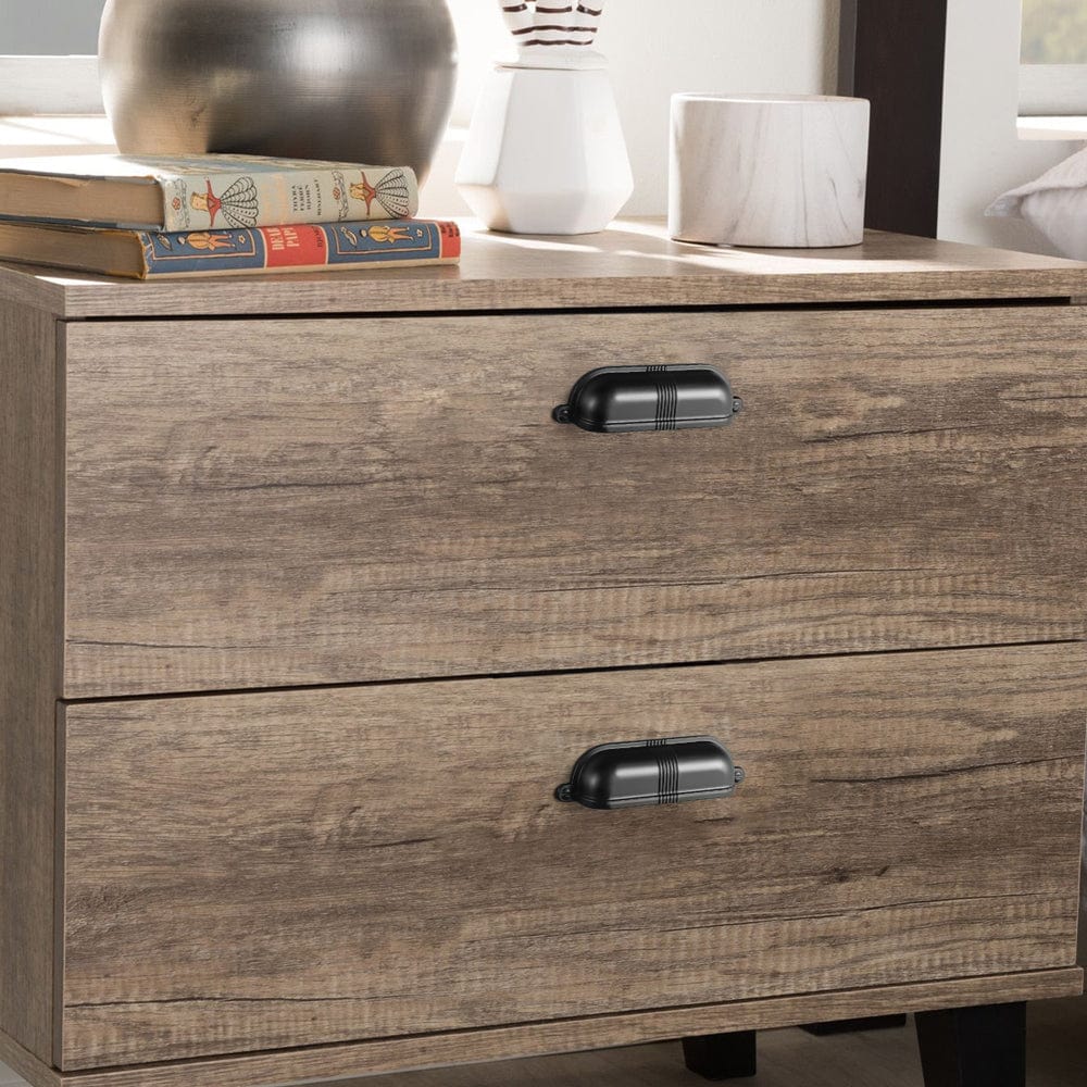 Elegant Vintage Cup Pulls with Textured Strap Design for Kitchen & Furniture