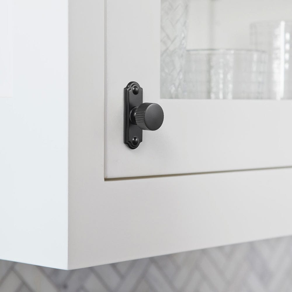 2 Pack Striped Cabinet Pull Retro Brass Cabinet Handles Knobs with Back Plate