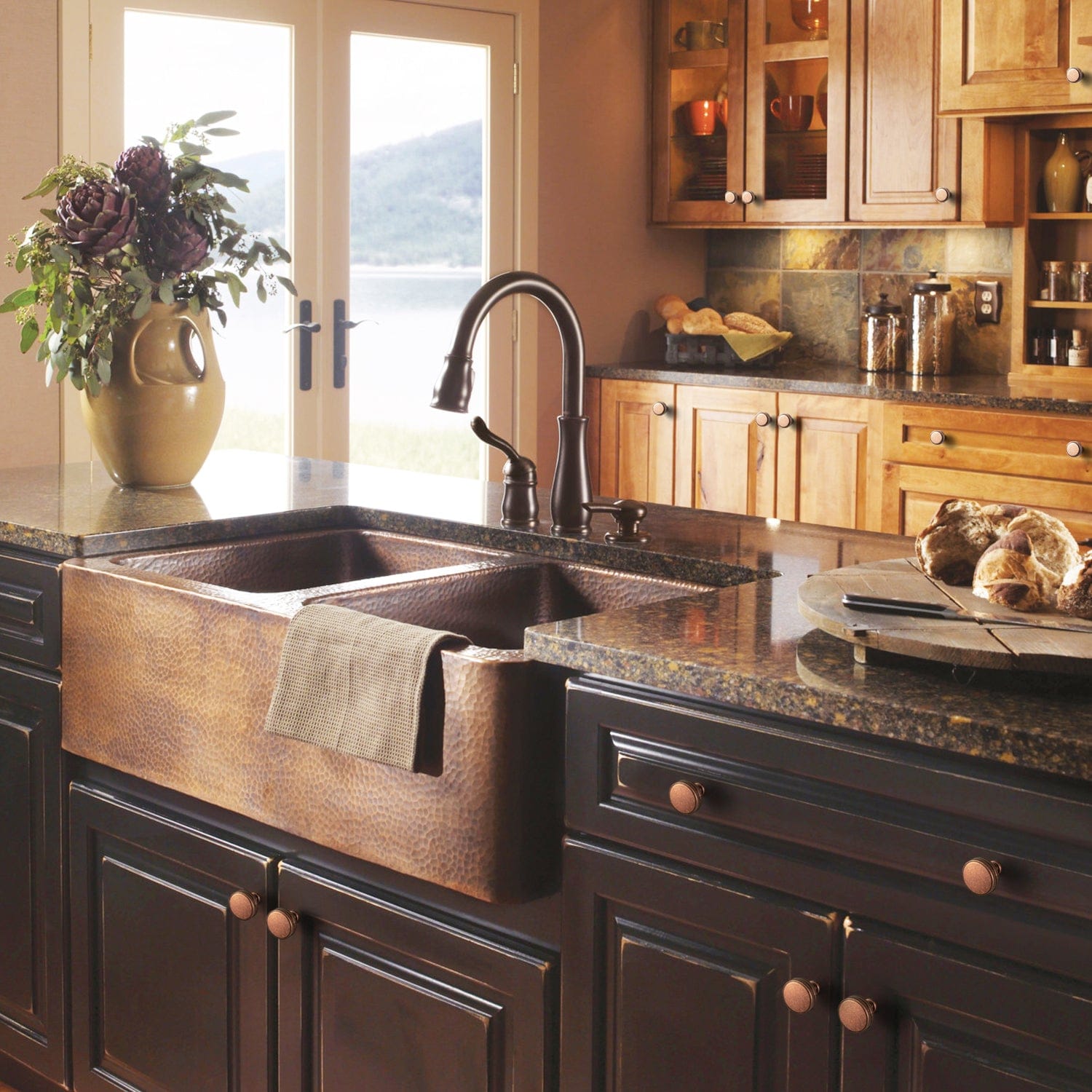 Distinctive Artistic Engravings Single Hole Round Cabinet Knob Retro Flair Kitchen Hardware