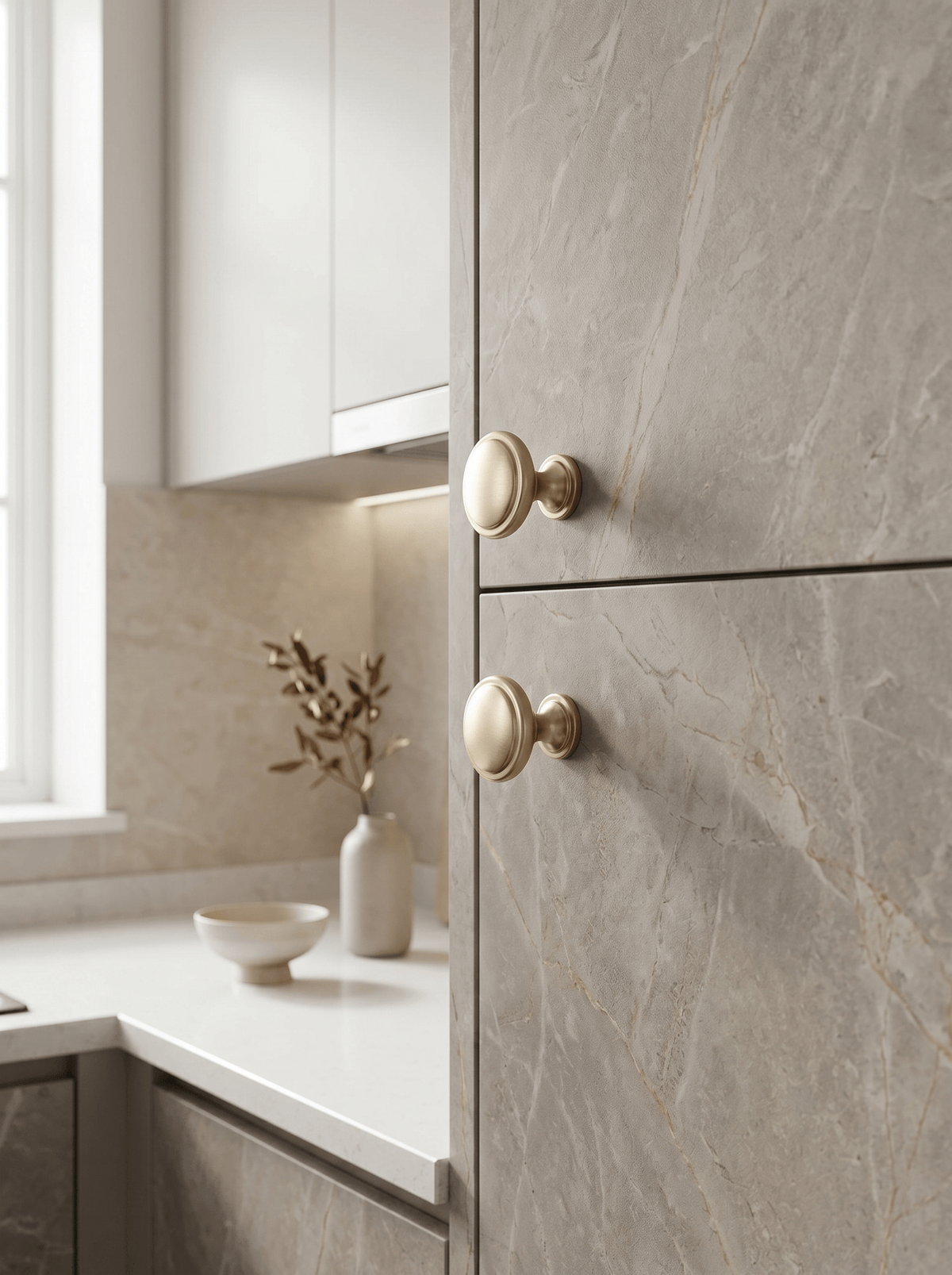Premium Zinc Alloy Decorative Cabinet Knobs, Classic Round Furniture Pull Knobs for Kitchen Cabinet