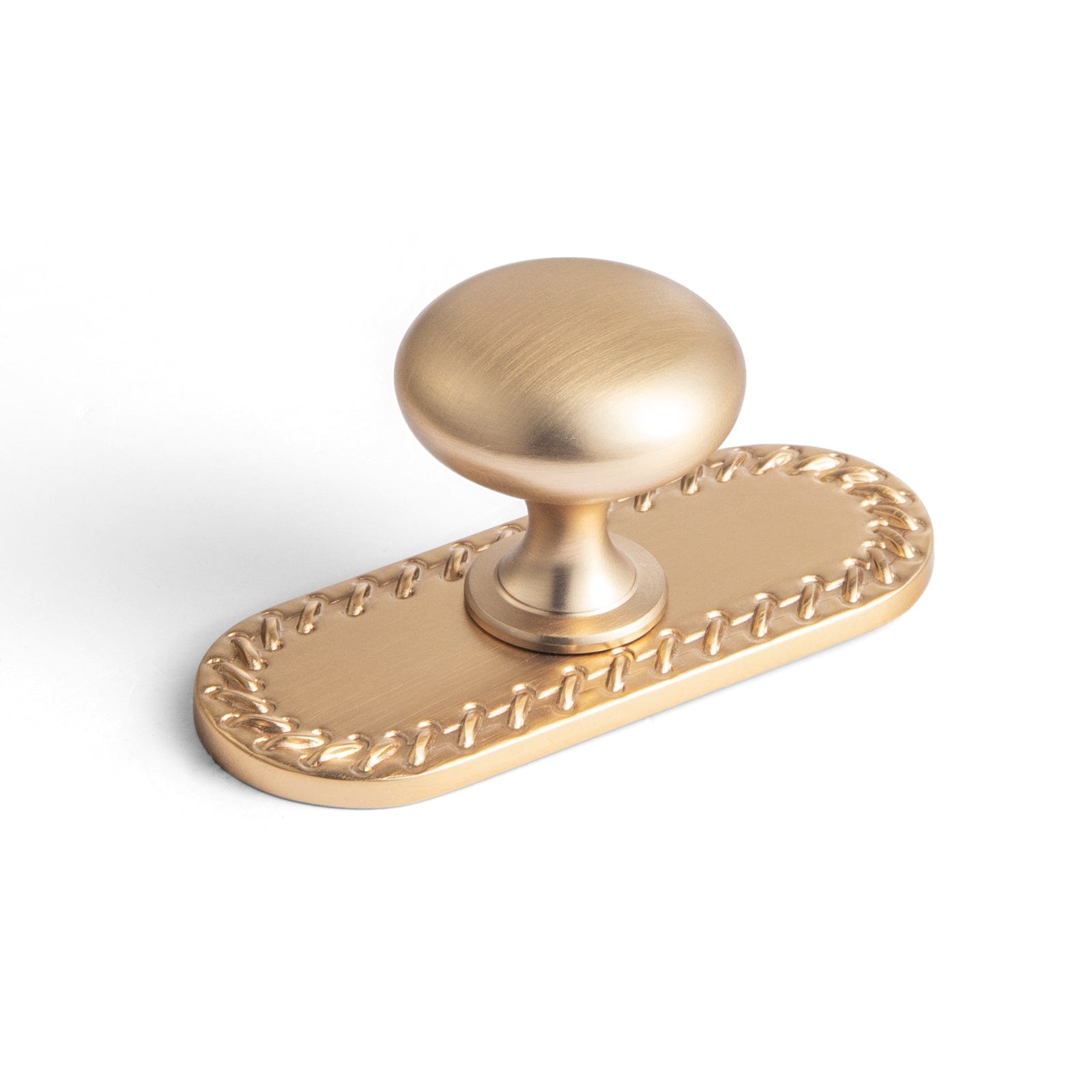 Antique Brass Zinc Alloy Cabinet Knob with Back Plate Single Hole Center Cabinet Hardware for Bedroom Kitchen