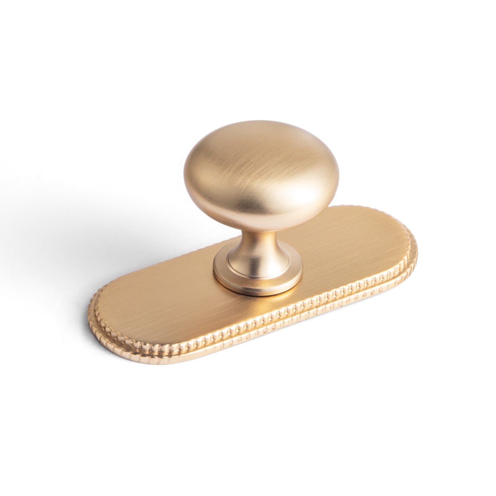 Antique Brass Zinc Alloy Cabinet Knob with Back Plate Single Hole Center Cabinet Hardware for Bedroom Kitchen
