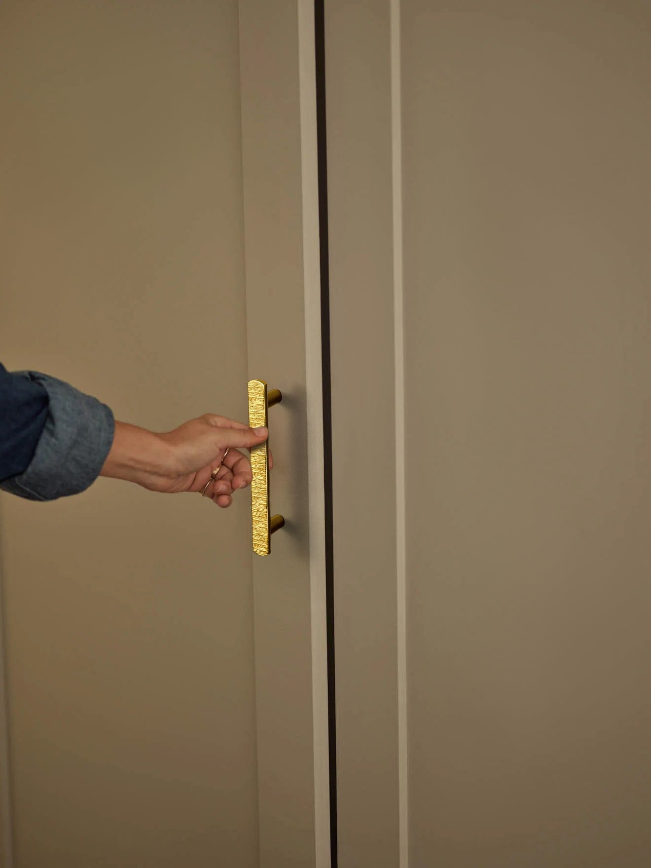 Striped Hammerline Cabinet Pulls Light Luxury Elegant Kitchen Hardware