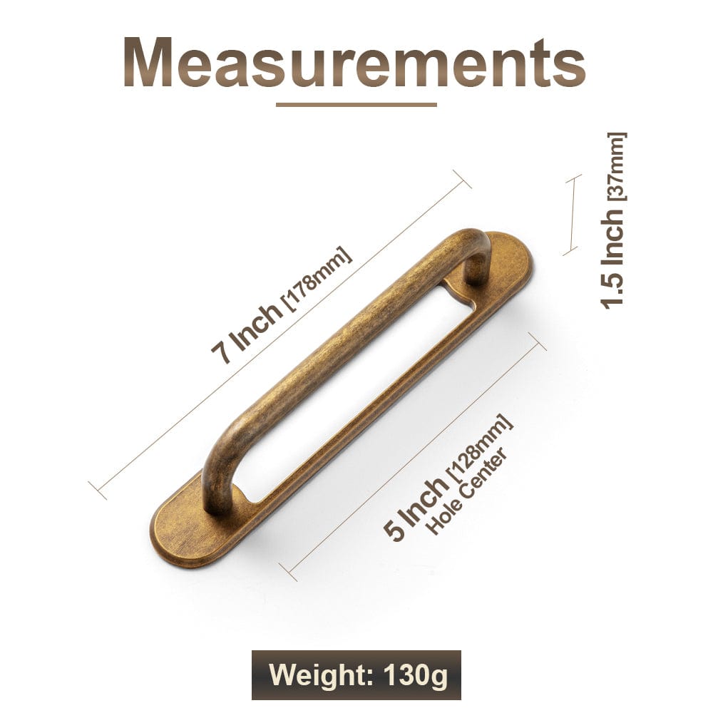 2 Pack Modern Geometric Zinc Alloy Cabinet Pulls with Back Plate Sleek Curved Sturdy Cabinet Handles