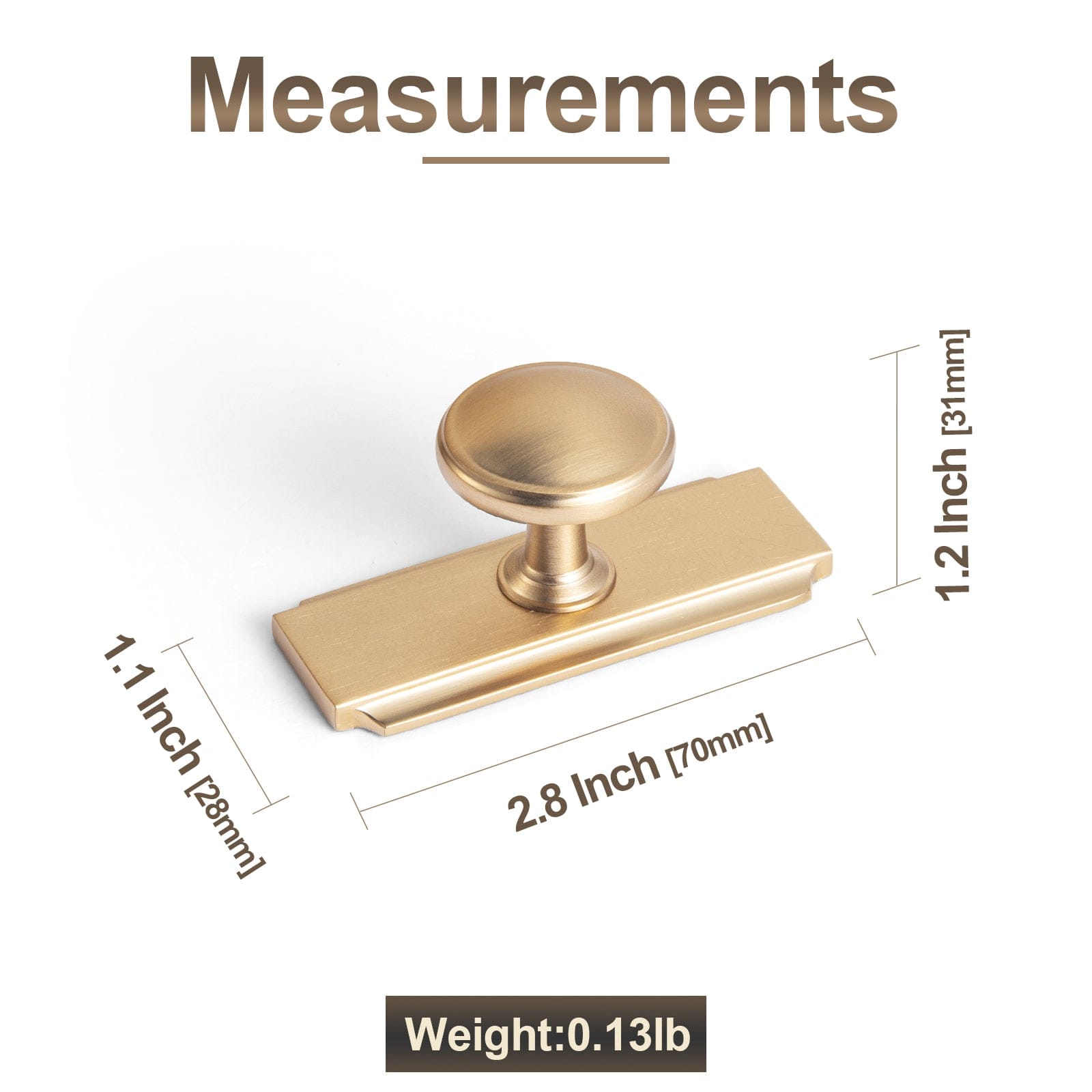 Vintage Retro Bronze Drawer Knob Kitchen Hardware Single Hole Cabinet Knobs with Back Plate