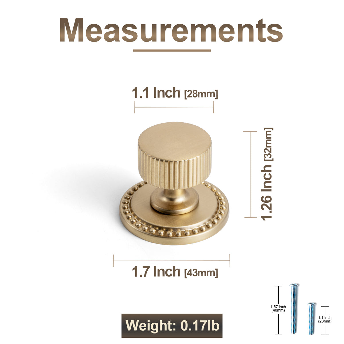 6 Pack Knurled Zinc Alloy Cabinet Knob with Assorted Decorative Backplates, Drawer Single Hole Knob