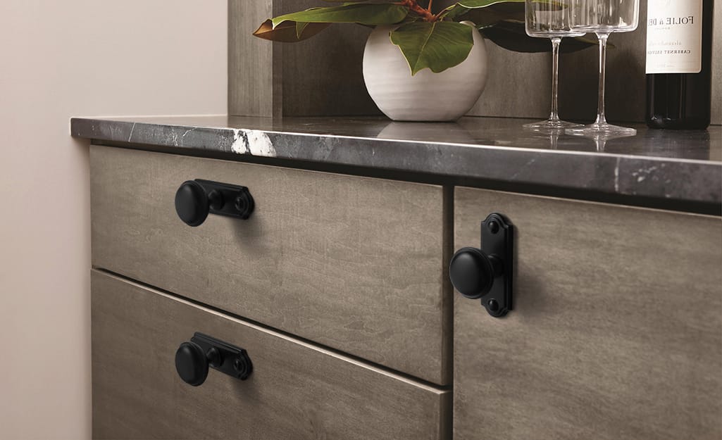 Classic Mushroom Cabinet Knob Zinc Alloy Round Cabinet Knob with Backplate for Kitchen Cabinet