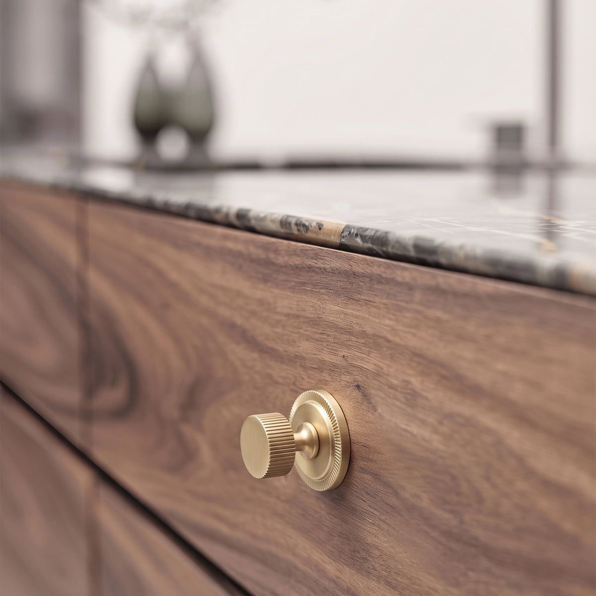 6 Pack Knurled Zinc Alloy Cabinet Knob with Assorted Decorative Backplates, Drawer Single Hole Knob