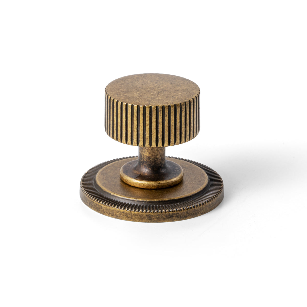 6 Pack Knurled Zinc Alloy Cabinet Knob with Assorted Decorative Backplates, Drawer Single Hole Knob