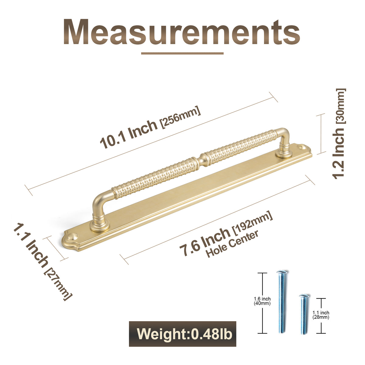 2 Pack Vintage Textured Zinc Alloy Drawer Pull Handles with Backplates for Cabinet & Furniture