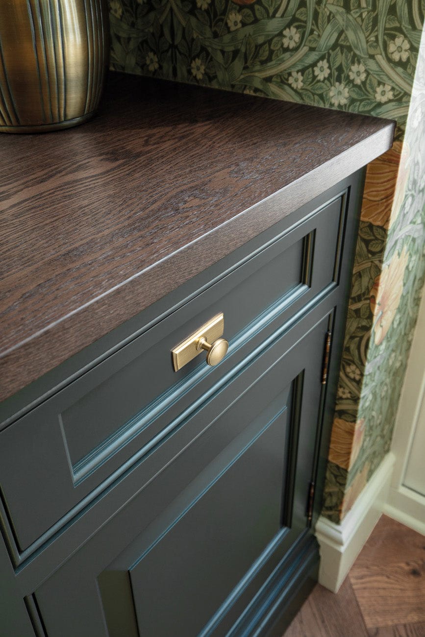 Vintage Retro Bronze Drawer Knob Kitchen Hardware Single Hole Cabinet Knobs with Back Plate