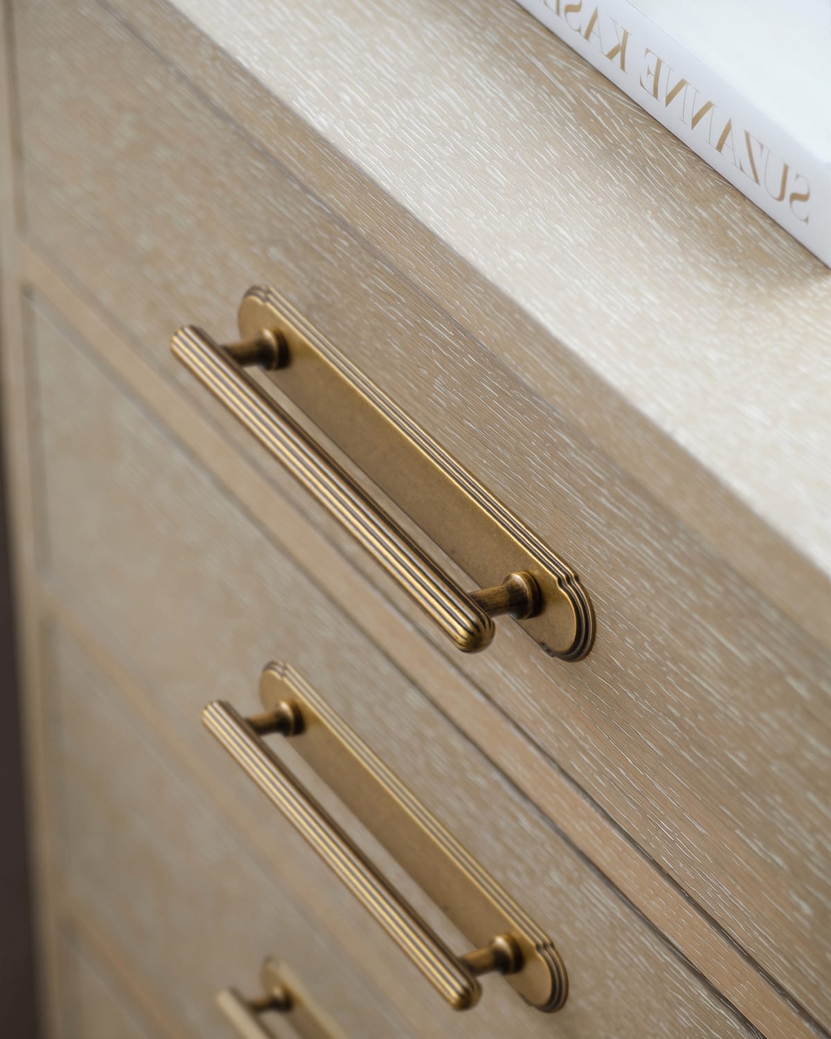2 Pack Ribbed Fluted Cabinet Pull Handle with Backplate, Vintage Zinc Alloy Drawer Bar Pull