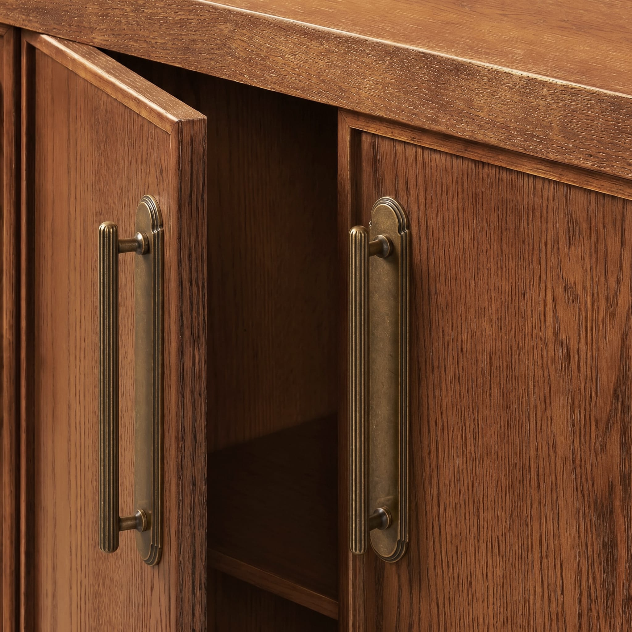 2 Pack Ribbed Fluted Cabinet Pull Handle with Backplate, Vintage Zinc Alloy Drawer Bar Pull