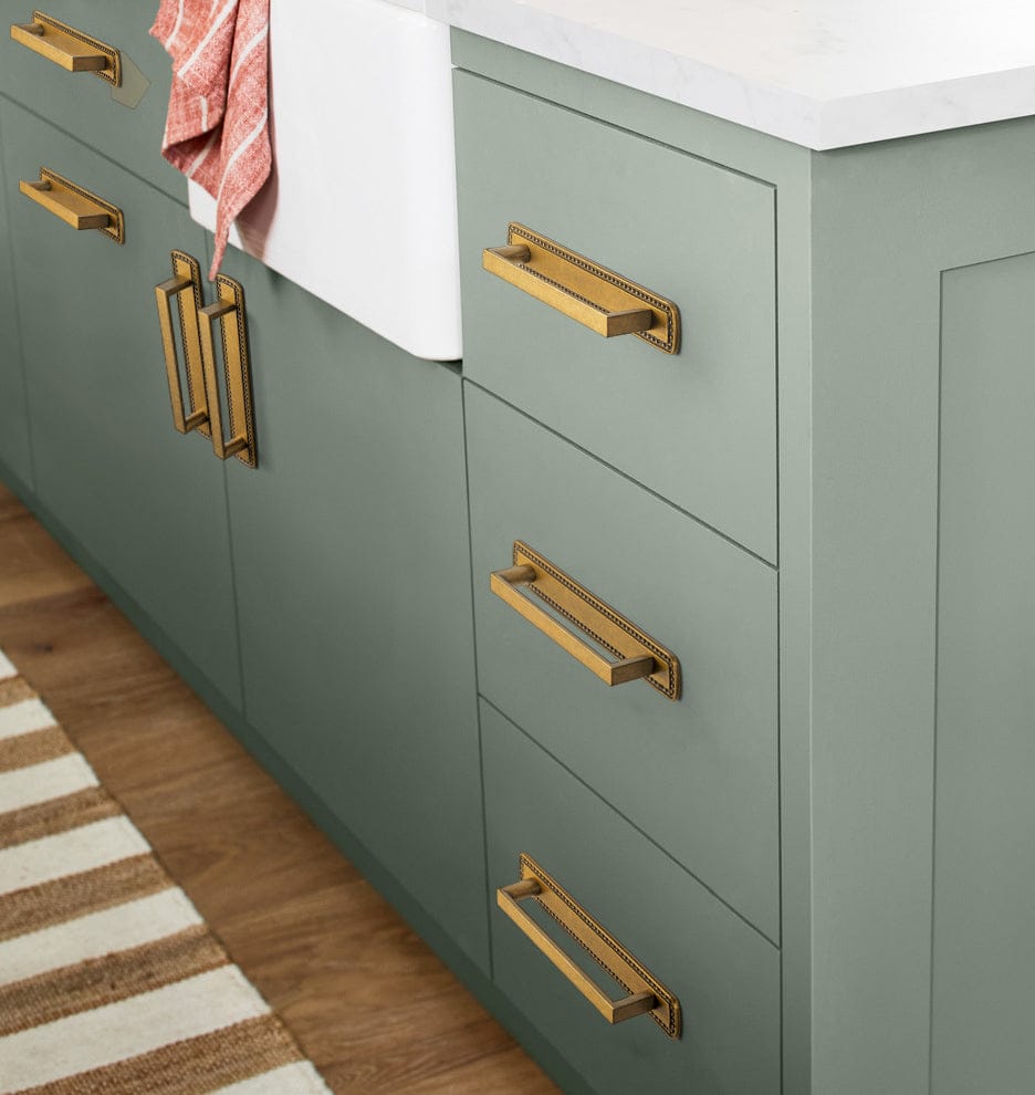 2 Pack Long Cabinet Bar Pulls with Back Plates Solid Drawer Handles Set