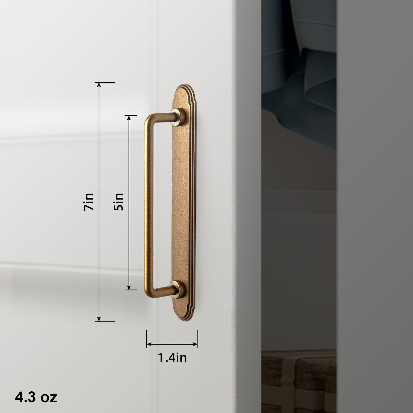 2 Pack Cabinet Bar Pulls with Back Plate Vintage Drawer Handles Home Improvement Hardware