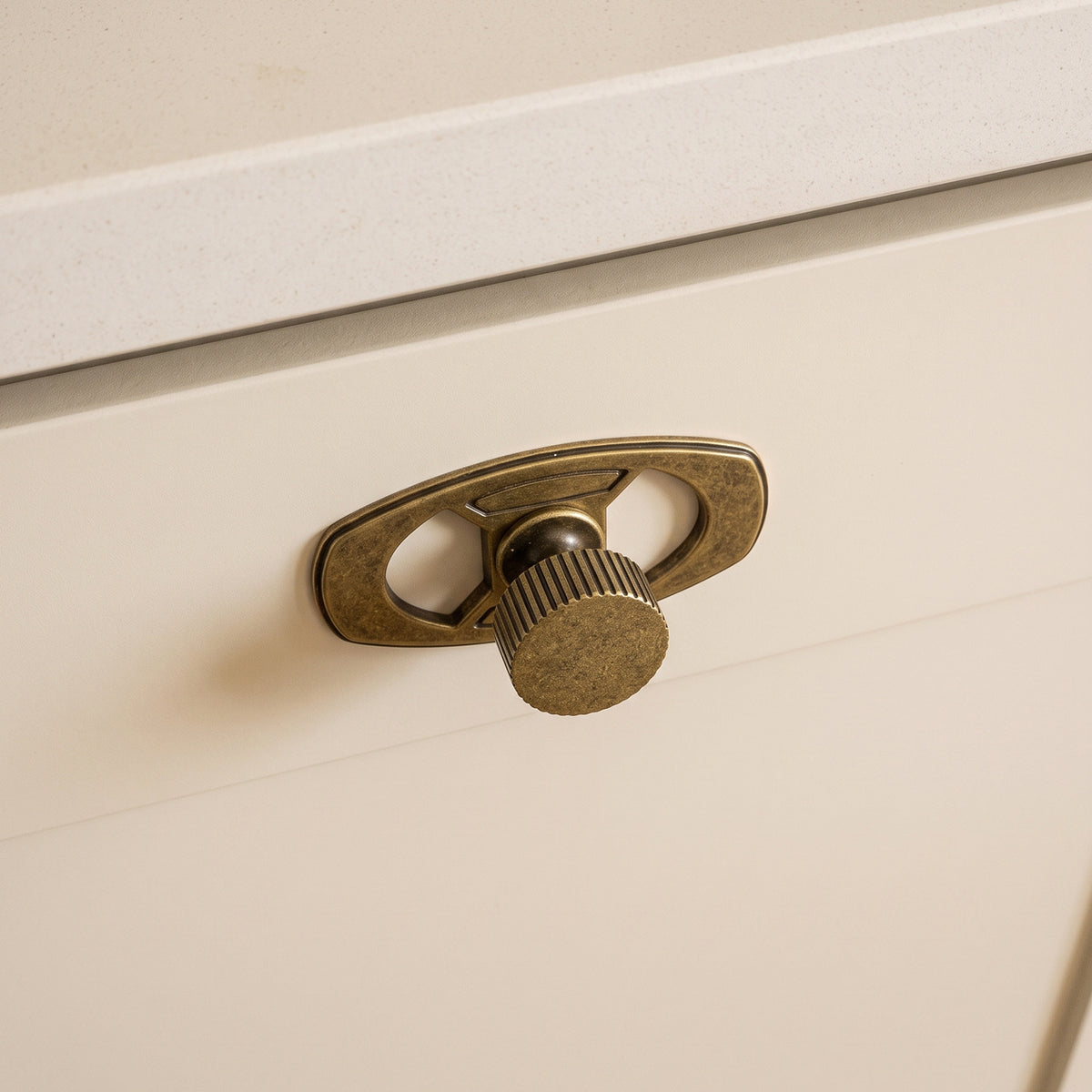 6 Pack Knurled Zinc Alloy Cabinet Knob with Assorted Decorative Backplates, Drawer Single Hole Knob