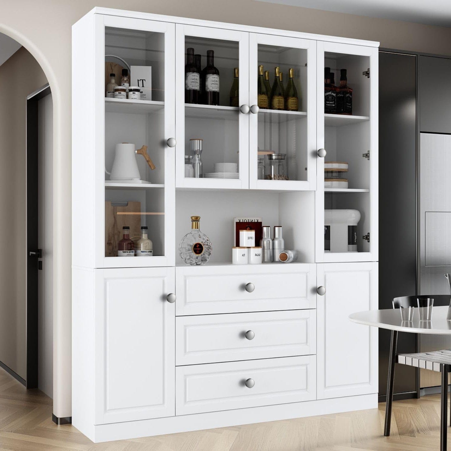 Distinctive Artistic Engravings Single Hole Round Cabinet Knob Retro Flair Kitchen Hardware