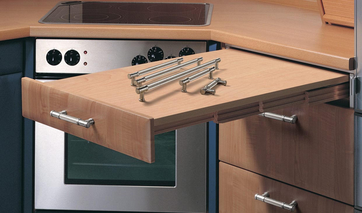 Knurled Metal Alloy Vintage Bronze Bar Pull Kitchen Hardware