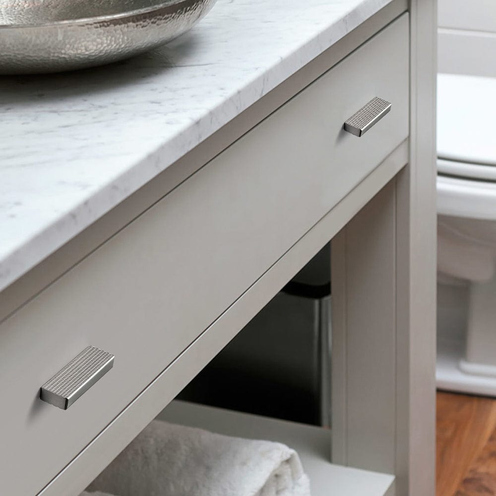 Modern Aluminum Knurled Cabinet Pull Handles - Comfortable Grip & Long - lasting