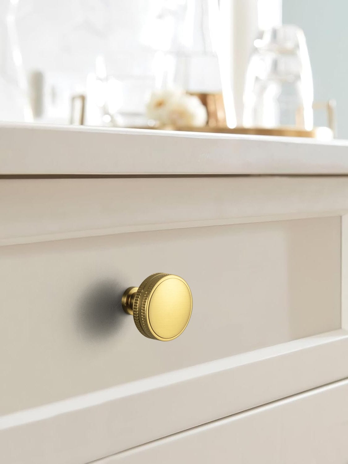 Distinctive Artistic Engravings Single Hole Round Cabinet Knob Retro Flair Kitchen Hardware