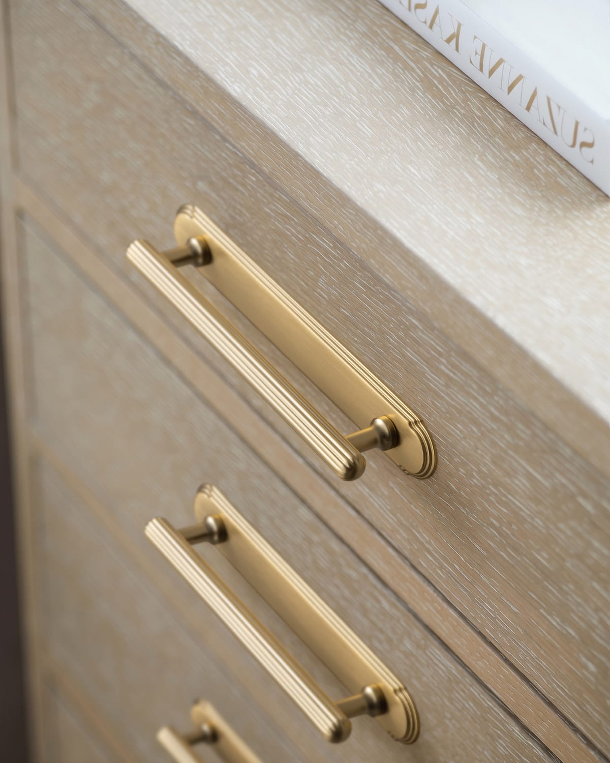 2 Pack Ribbed Fluted Cabinet Pull Handle with Backplate, Vintage Zinc Alloy Drawer Bar Pull