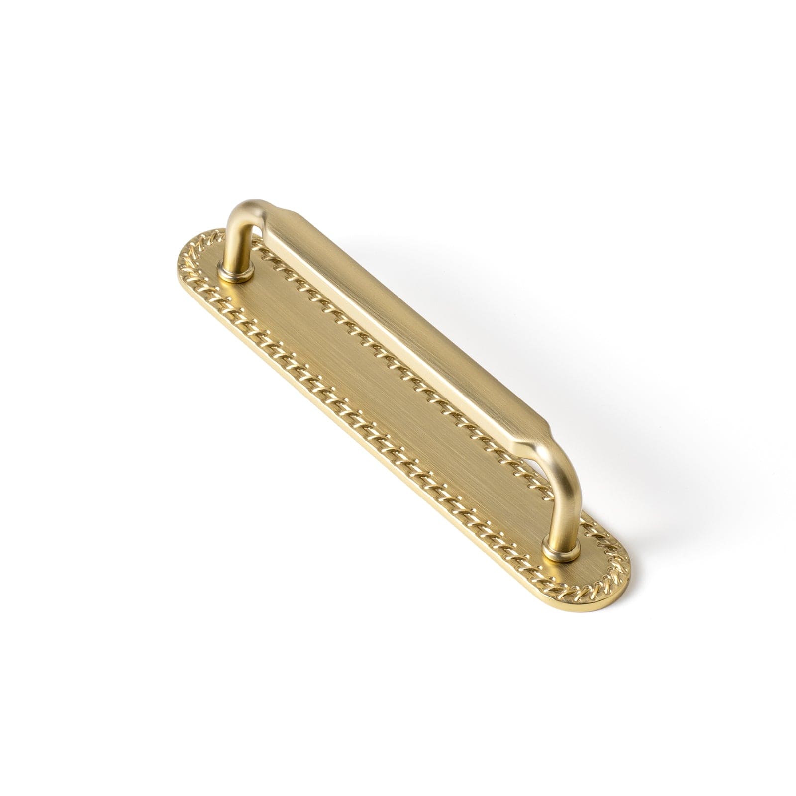 2 Pack Antique Brass Cabinet Pulls with Back Plate Zinc Alloy Drawer Handle with Long Back Plate