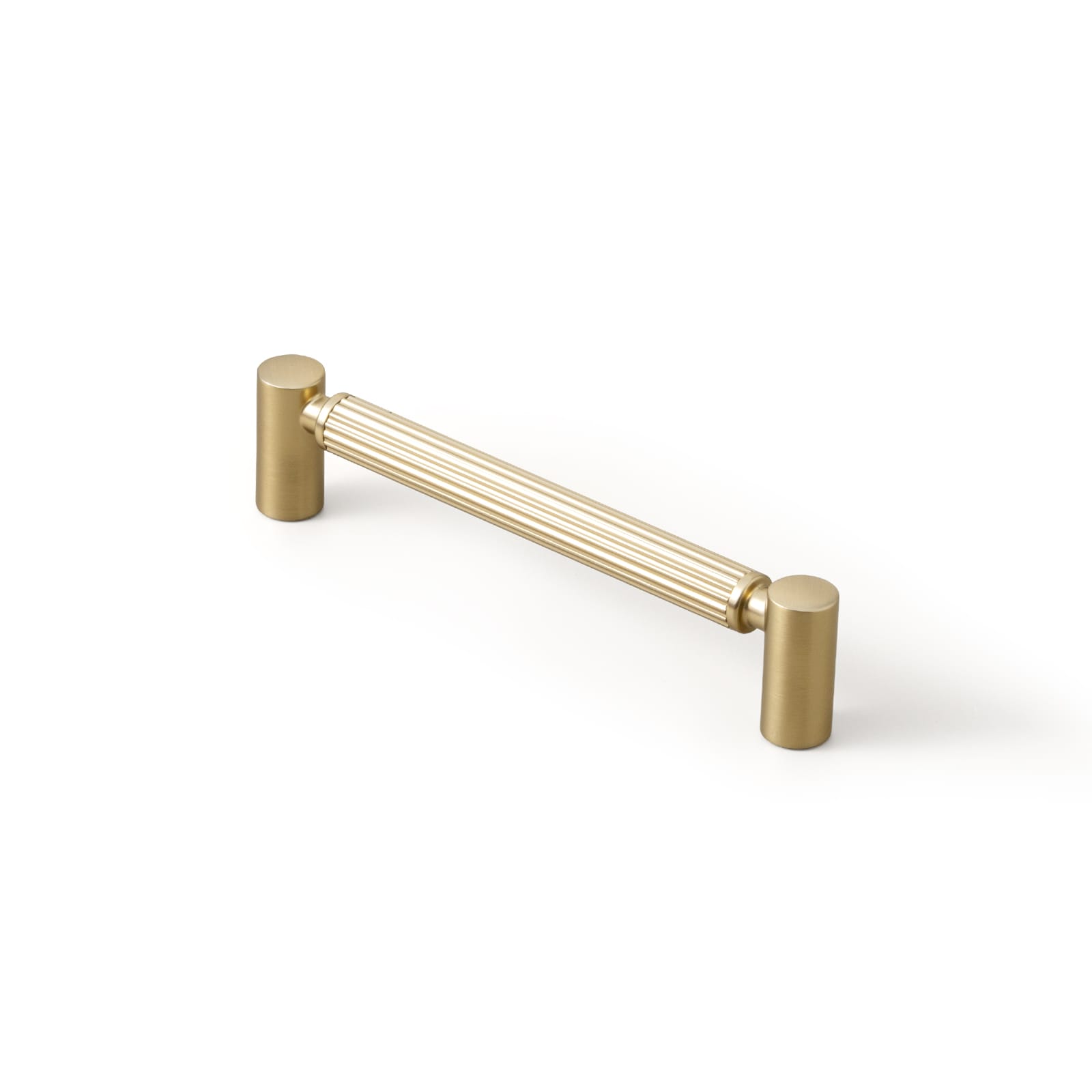Vintage Fluted Cabinet Pull Handles, Aluminum Grip Rail with Zinc Alloy End Caps Drawer Bar Pulls for Kitchen Cabinet