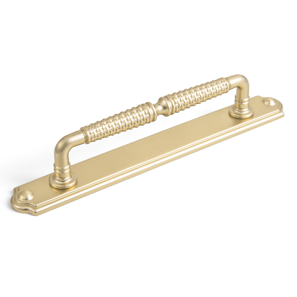 2 Pack Vintage Textured Zinc Alloy Drawer Pull Handles with Backplates for Cabinet & Furniture