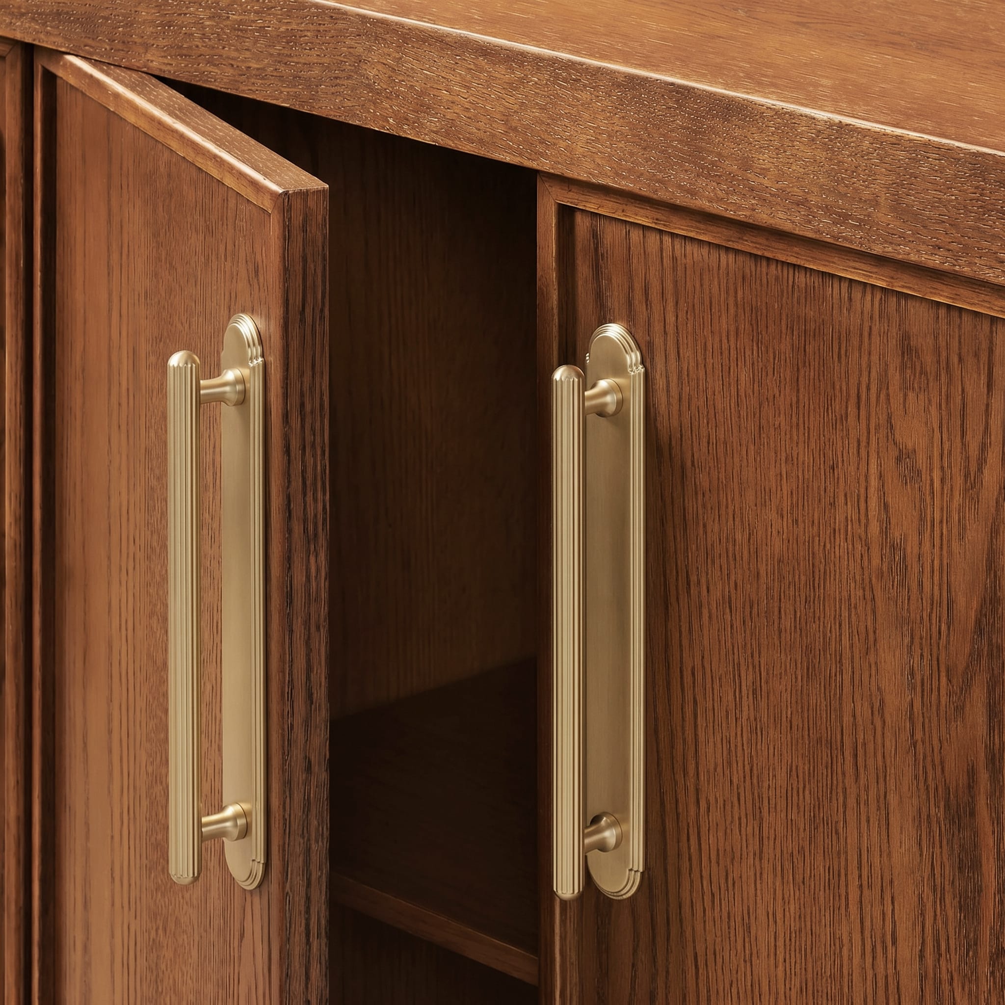 2 Pack Ribbed Fluted Cabinet Pull Handle with Backplate, Vintage Zinc Alloy Drawer Bar Pull