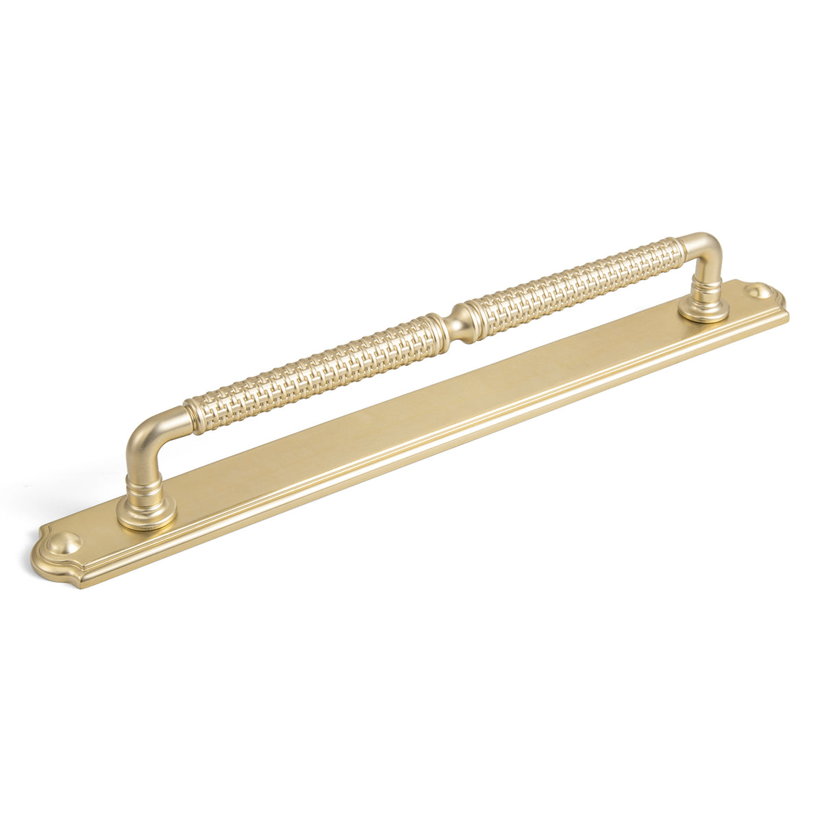 2 Pack Vintage Textured Zinc Alloy Drawer Pull Handles with Backplates for Cabinet & Furniture