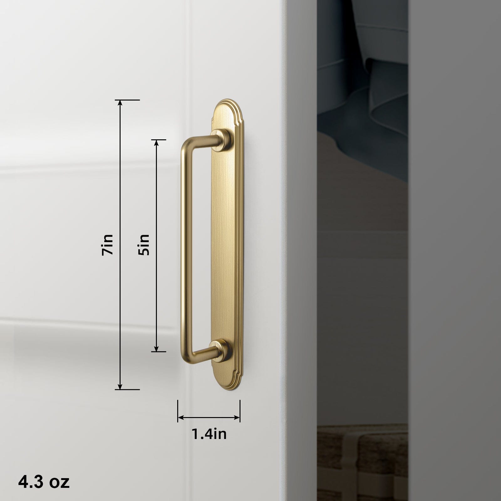 2 Pack Cabinet Bar Pulls with Back Plate Vintage Drawer Handles Home Improvement Hardware