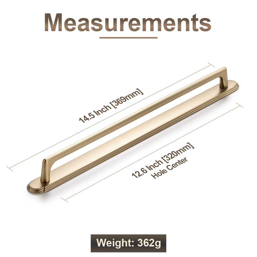2 Pack Classic Cabinet Bar Pulls with Back Plate Zinc Alloy Cabinet Handle with Long Back Plate