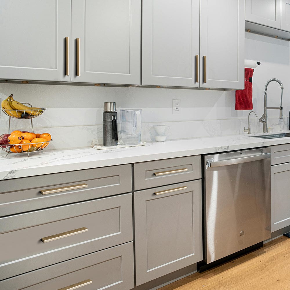 Modern Aluminum Knurled Cabinet Pull Handles - Comfortable Grip & Long - lasting