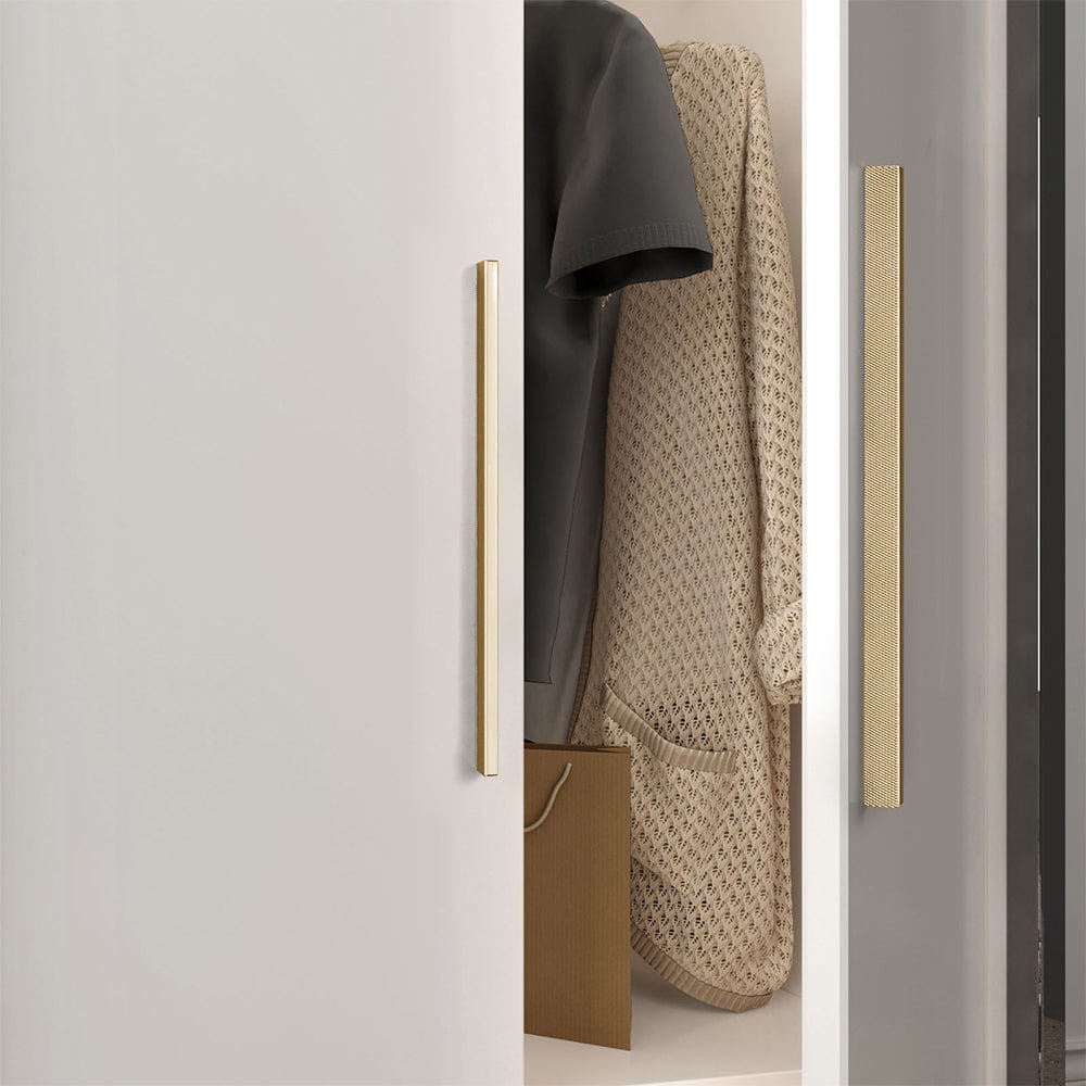 Modern Aluminum Knurled Cabinet Pull Handles - Comfortable Grip & Long - lasting