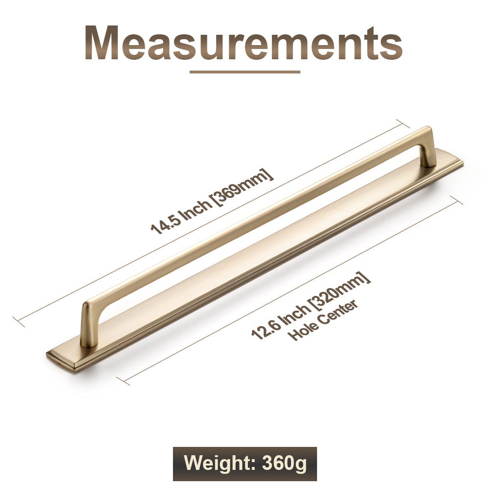 2 Pack Classic Cabinet Bar Pulls with Back Plate Zinc Alloy Cabinet Handle with Long Back Plate