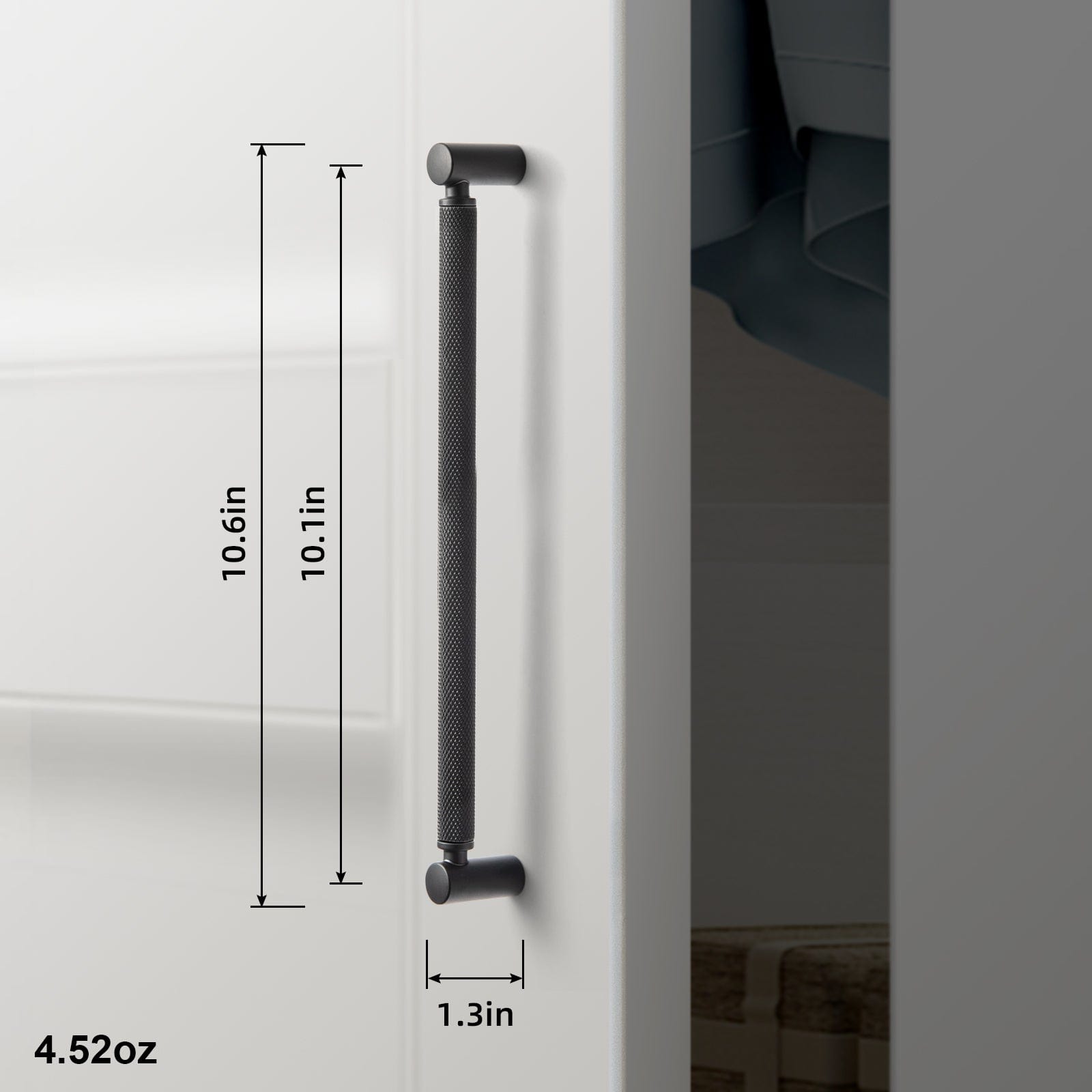 Classic Bar-shaped Knurled Aluminium Drawer Pull Durable & Stylish Hardware for Furniture