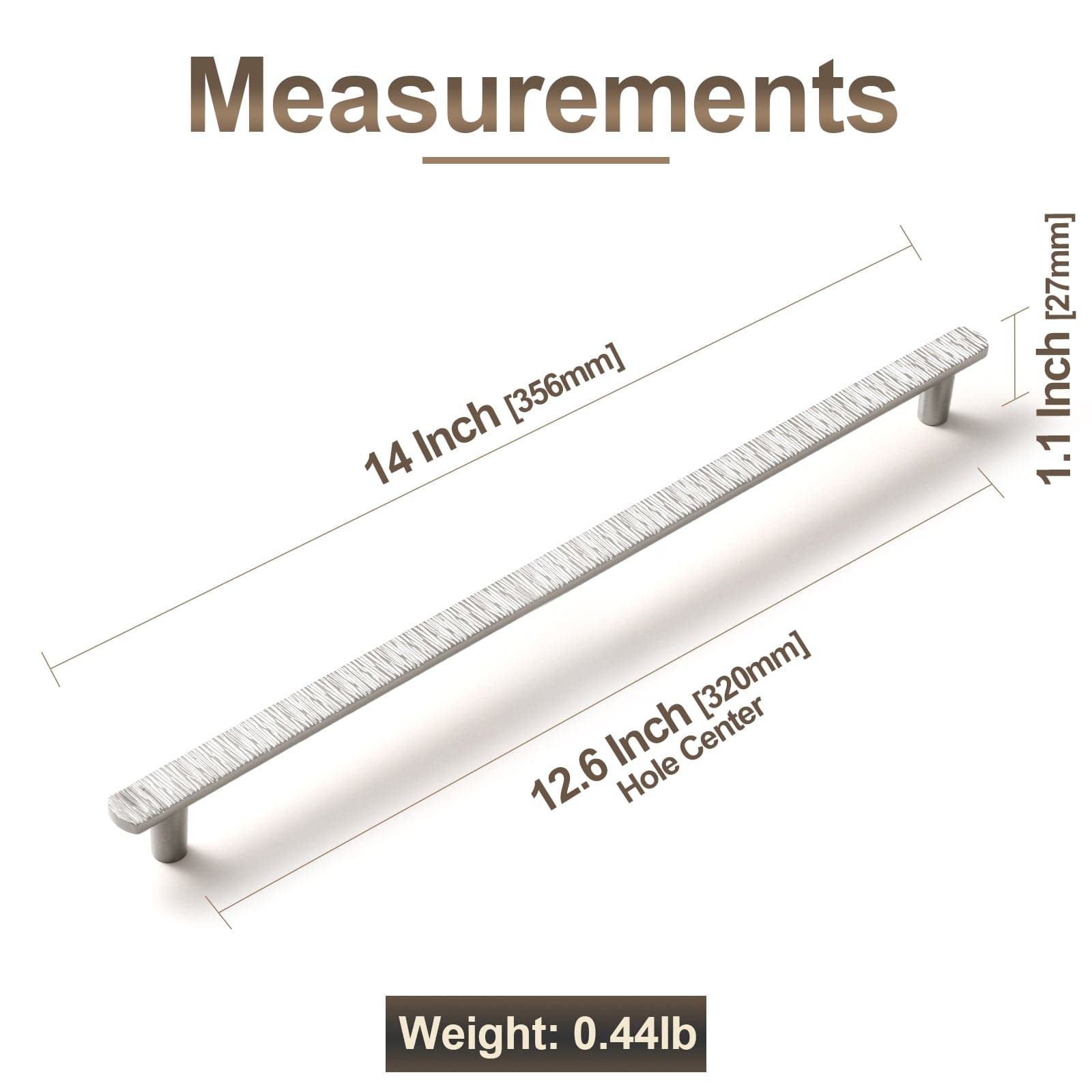 Striped Hammerline Cabinet Pulls Light Luxury Elegant Kitchen Hardware