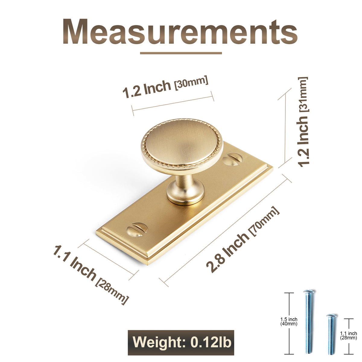 Classic Round Design Cabinet Knobs with Toothed Rim for Kitchen Drawers