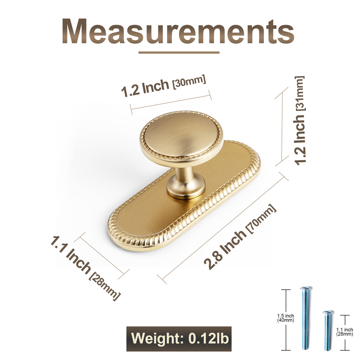 Classic Round Design Cabinet Knobs with Toothed Rim for Kitchen Drawers