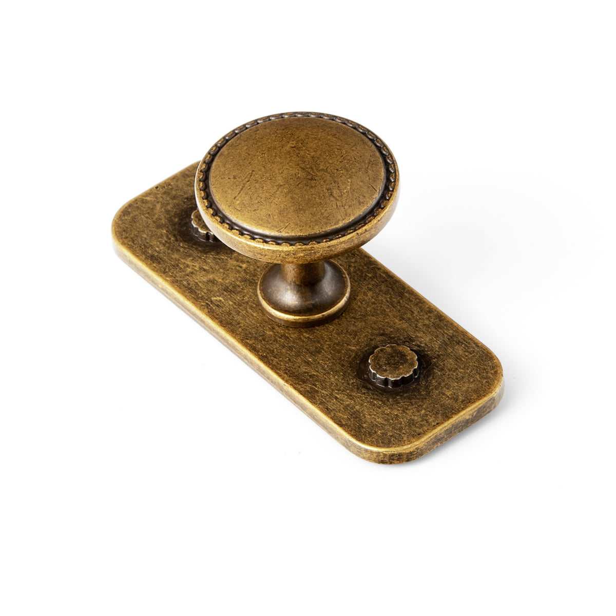 Classic Round Design Cabinet Knobs with Toothed Rim for Kitchen Drawers