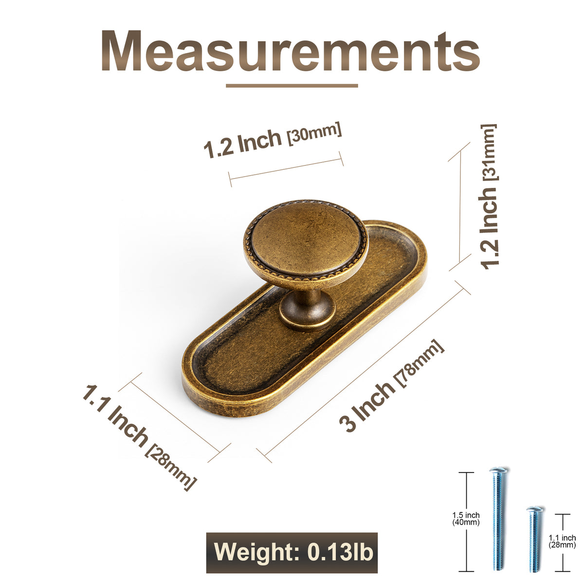 Classic Round Design Cabinet Knobs with Toothed Rim for Kitchen Drawers