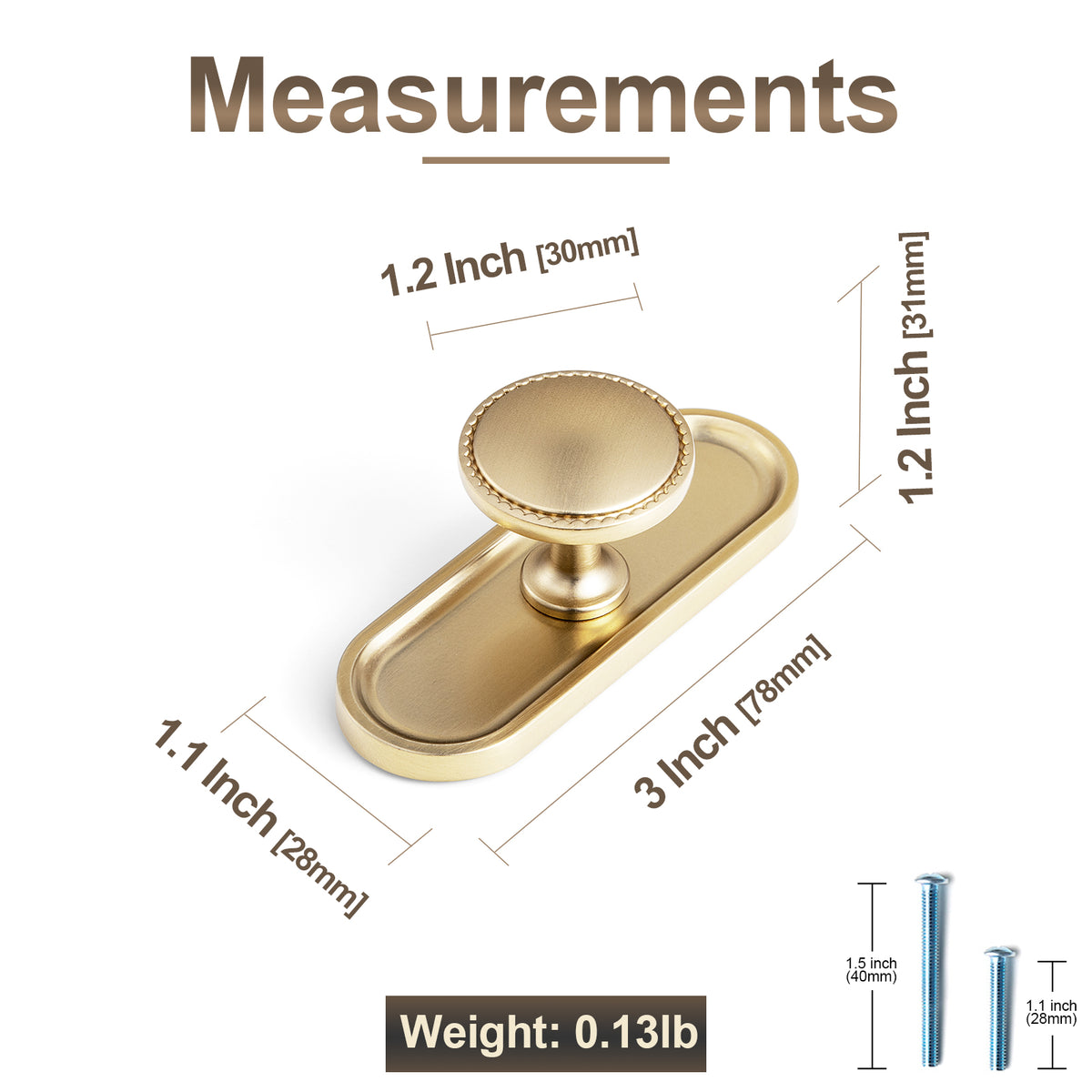 Classic Round Design Cabinet Knobs with Toothed Rim for Kitchen Drawers