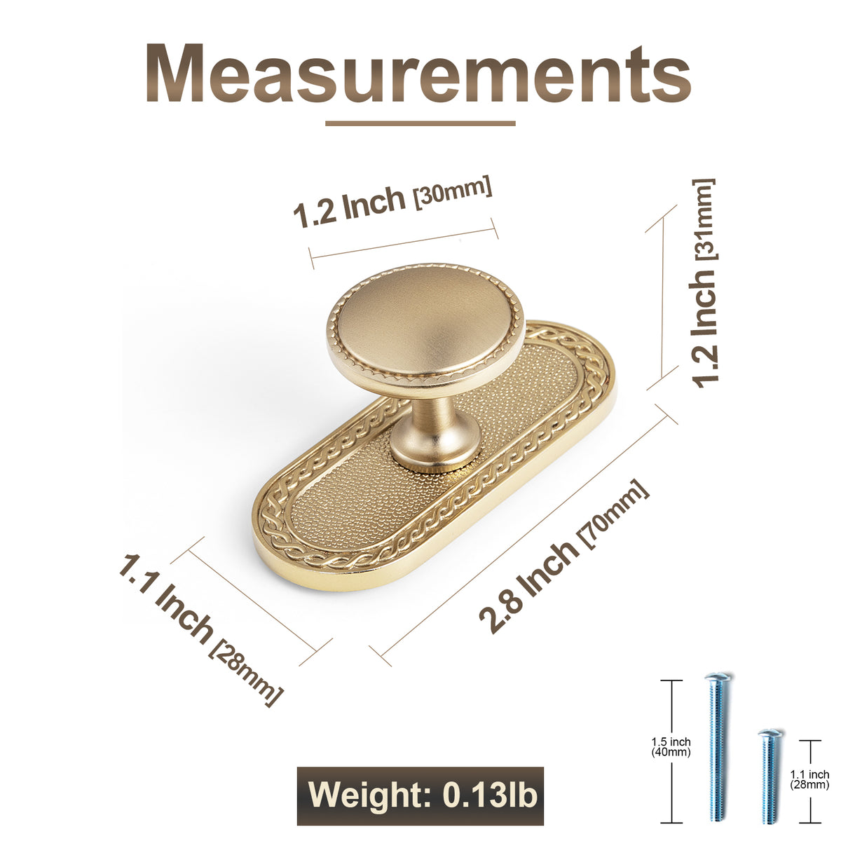 Classic Round Design Cabinet Knobs with Toothed Rim for Kitchen Drawers