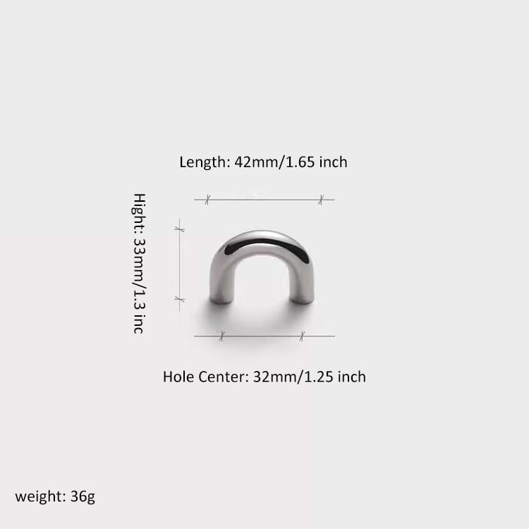 Goo-Ki 1.25'' Hole Center / 6 Pack Titanium Silver Wardrobe Handle Electroplating Cabinet Pull