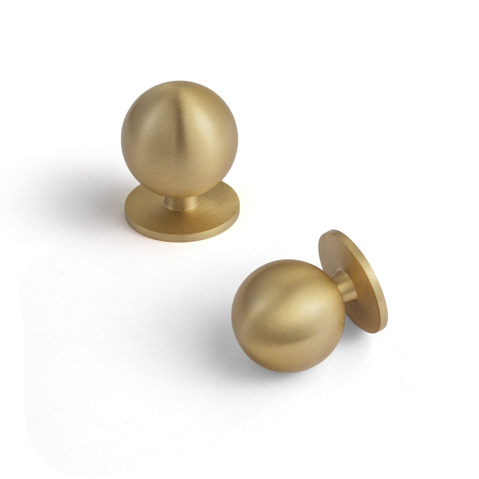 Goo-ki 6 Pack Brushed Brass Cabinet Knobs Distinctive Solid Brass Knobs 1'' Diameter Knob