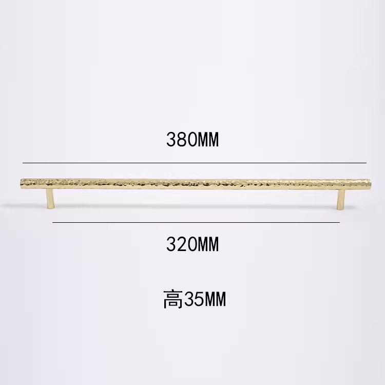 Goo-Ki 12.6'' Hole Center / 2 Pack Light Luxury Hammerline Brass Pulls Drawer Furniture Long Handle
