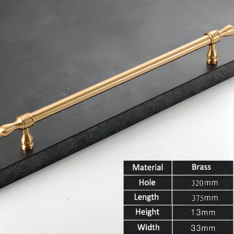 Goo-Ki 12.6'' Hole Center French Style Cabinet Handles Elegant Drawer Pulls Solid Brass Kitchen Hardware 1 PCS